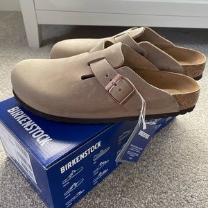 Birkenstock Boston clog oiled leather tobacco brown sz 39 medium/narrow NEW